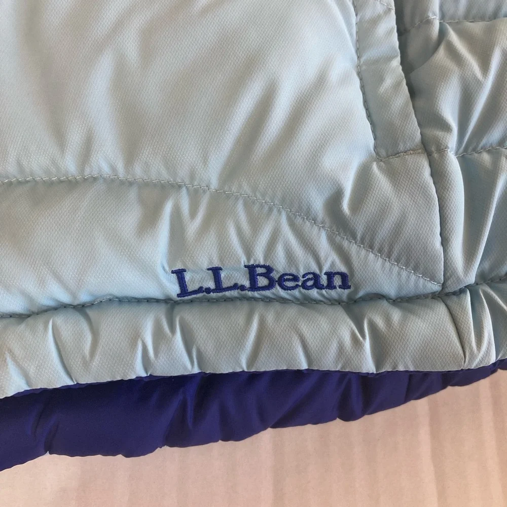 L.L.Bean Puffer Down Filled Vest Zipper Reversible Women’s Size Large - Picture 7 of 9